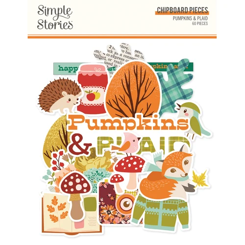 Ausgestanzte Designelemente (Clipboard) der Kollektion Pumpkins & Plaid