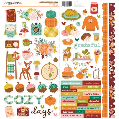 Herbstliche Motive und Icons der Kollektion Pumpkins & Plaid von Simple Stories